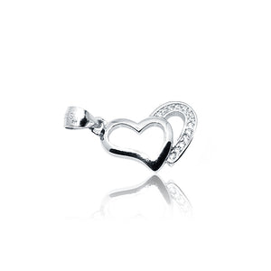 Heart and Heart Silver 925 Pendant