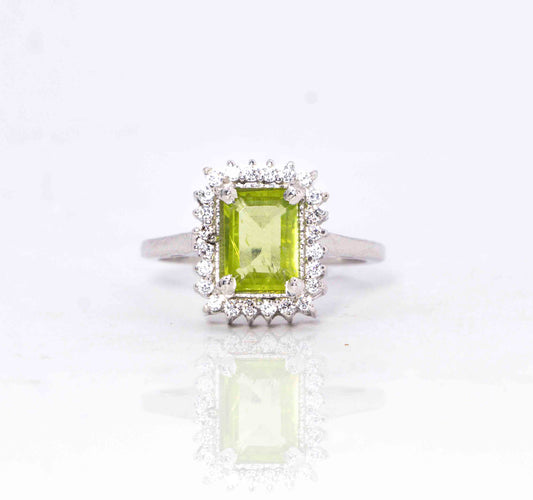 Esme Green Silver 925 Ring