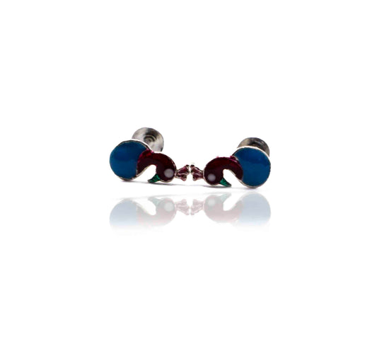 Scarlet Tanager Silver 925 Studs