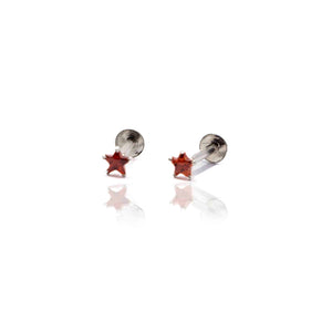 Orange Star Silver 925 Studs