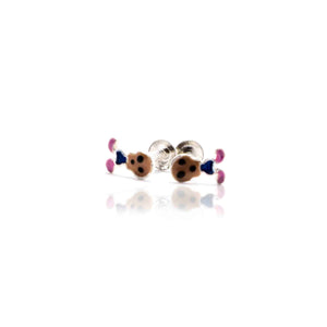 Blue-Pink Cartoon Silver 925 Studs