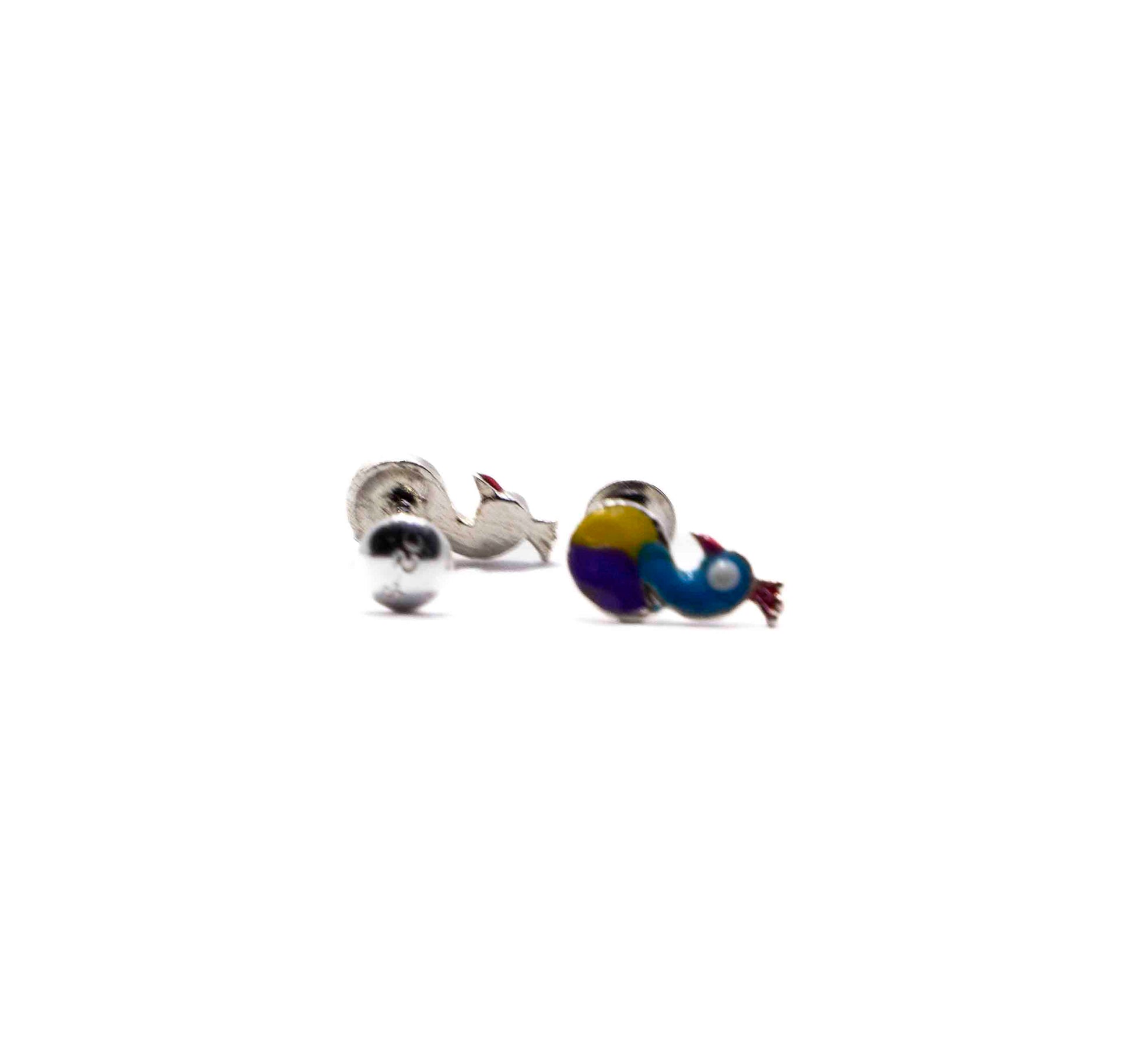 Hyacinth Macaw Silver 925 Studs