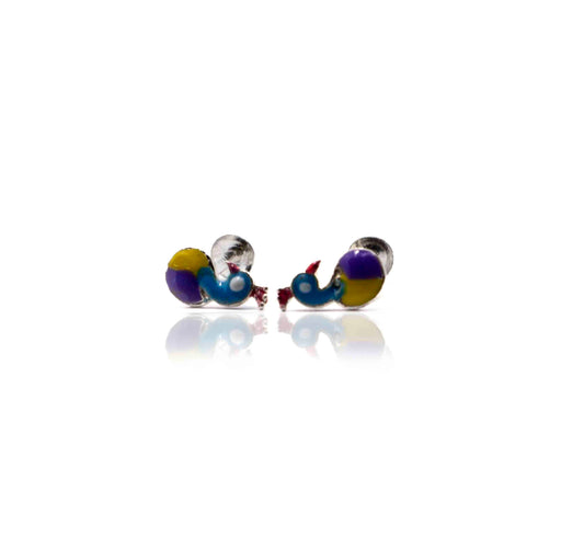 Hyacinth Macaw Silver 925 Studs