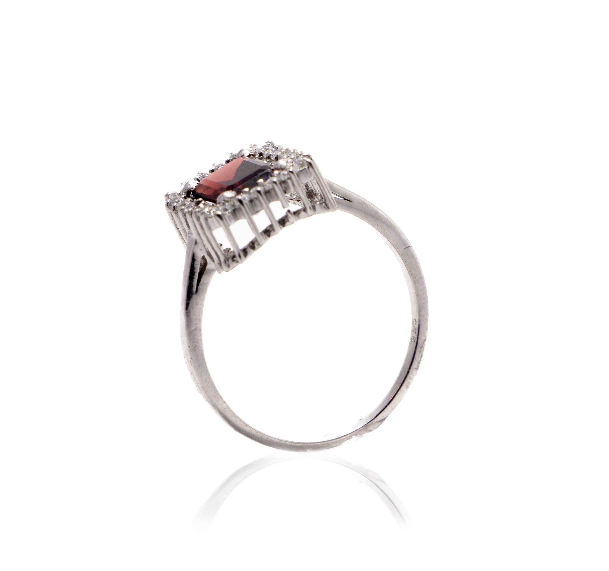 Shanon Red Silver 925 Ring