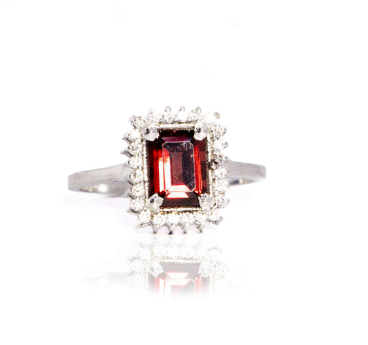 Shanon Red Silver 925 Ring