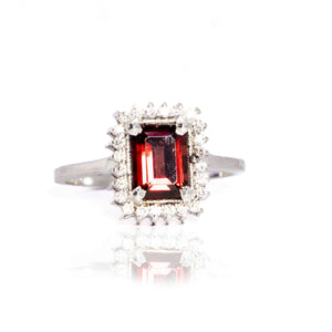 Shanon Red Silver 925 Ring