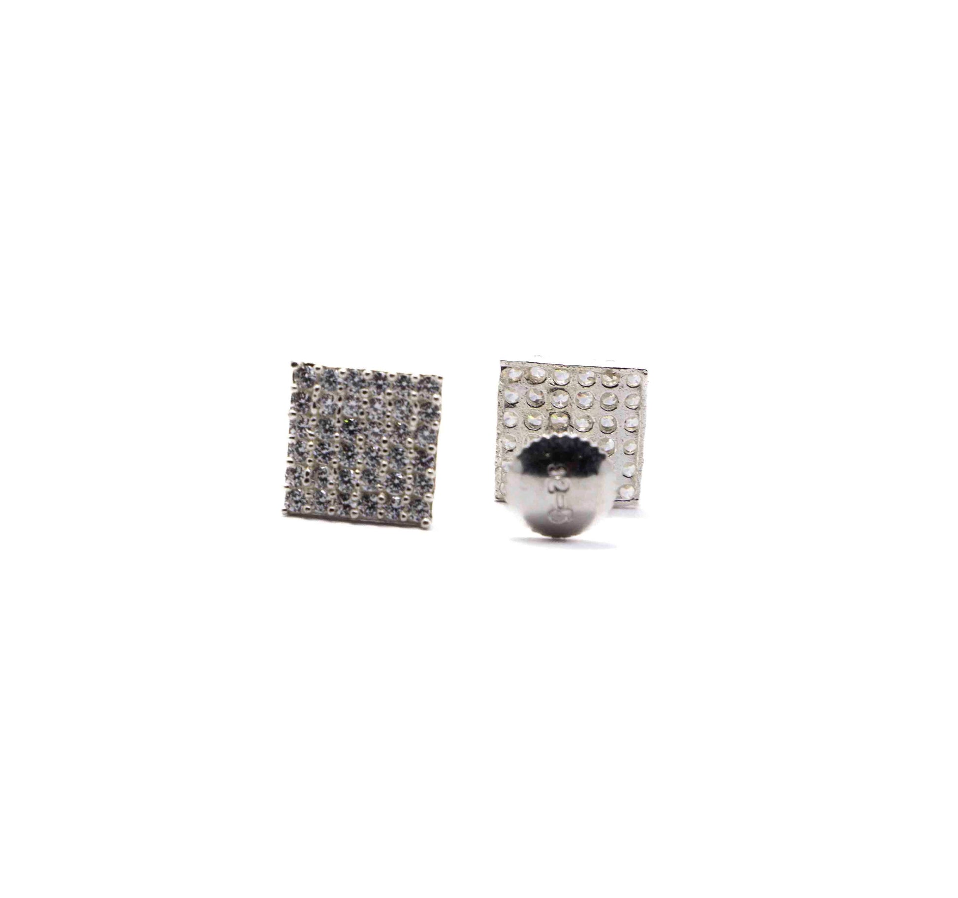 Studded White Silver 925 Studs