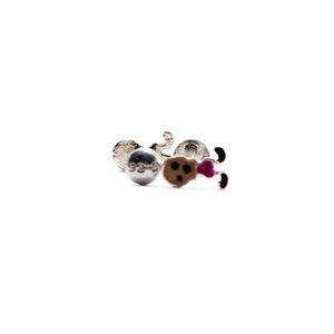 Pink Cartoon Silver 925 Studs