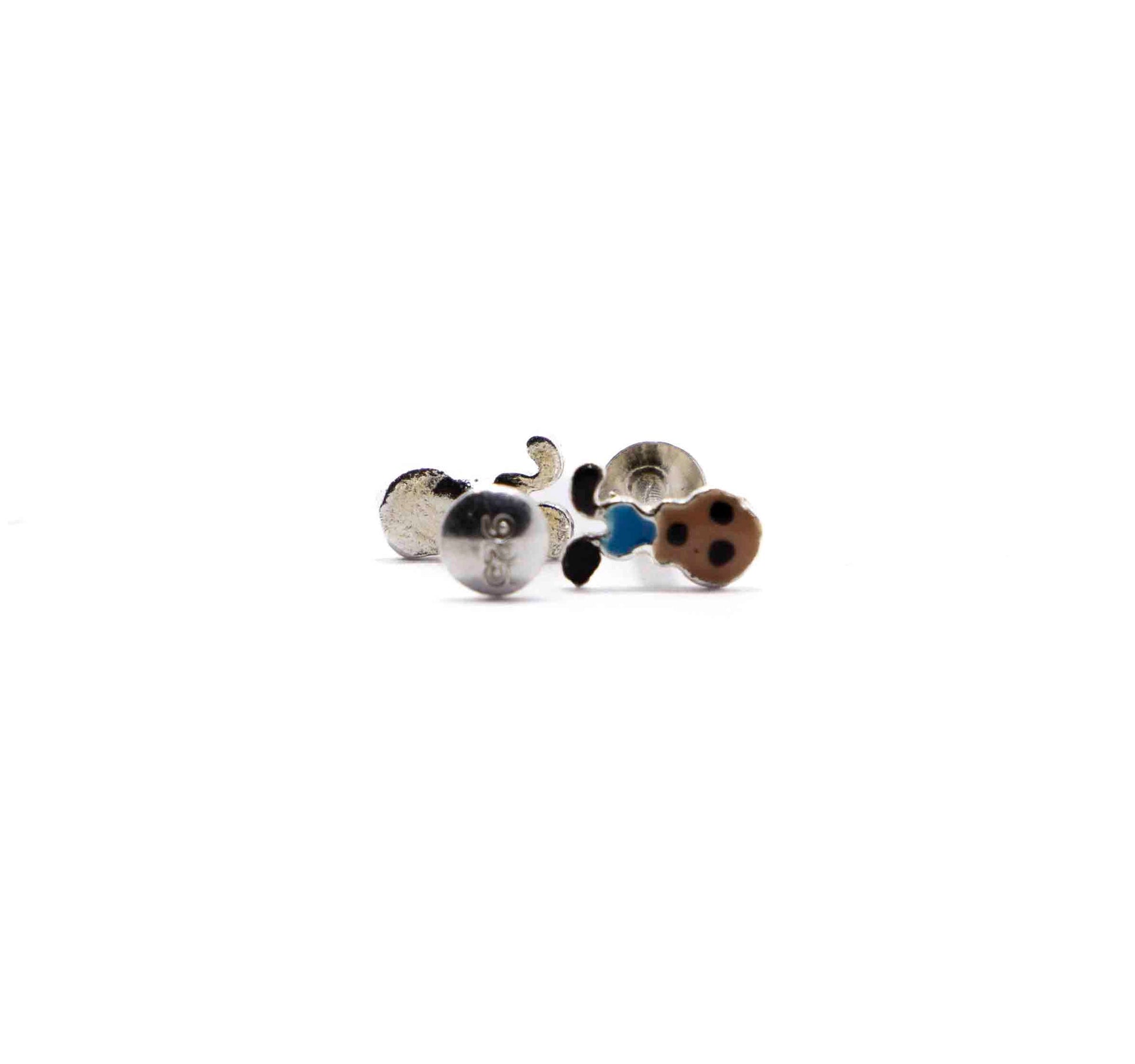 Blue Cartoon Silver 925 Studs