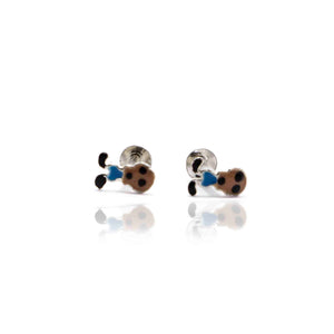 Blue Cartoon Silver 925 Studs