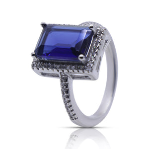 Egyptian Blue Silver 925 Cocktail Ring