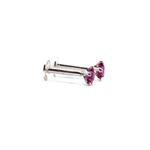 Magenta Star Silver 925 Studs