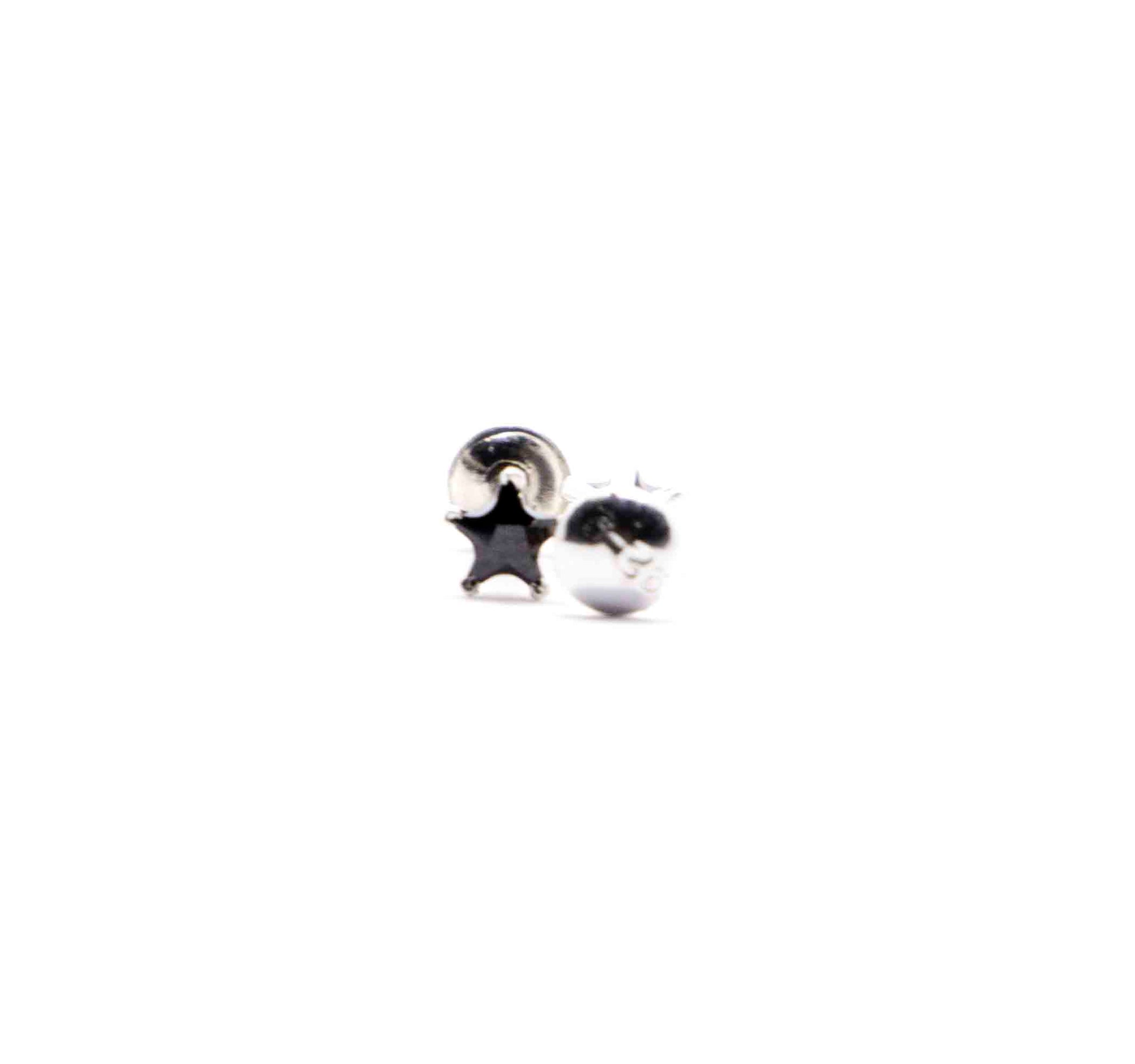 Black Star Silver 925 Studs