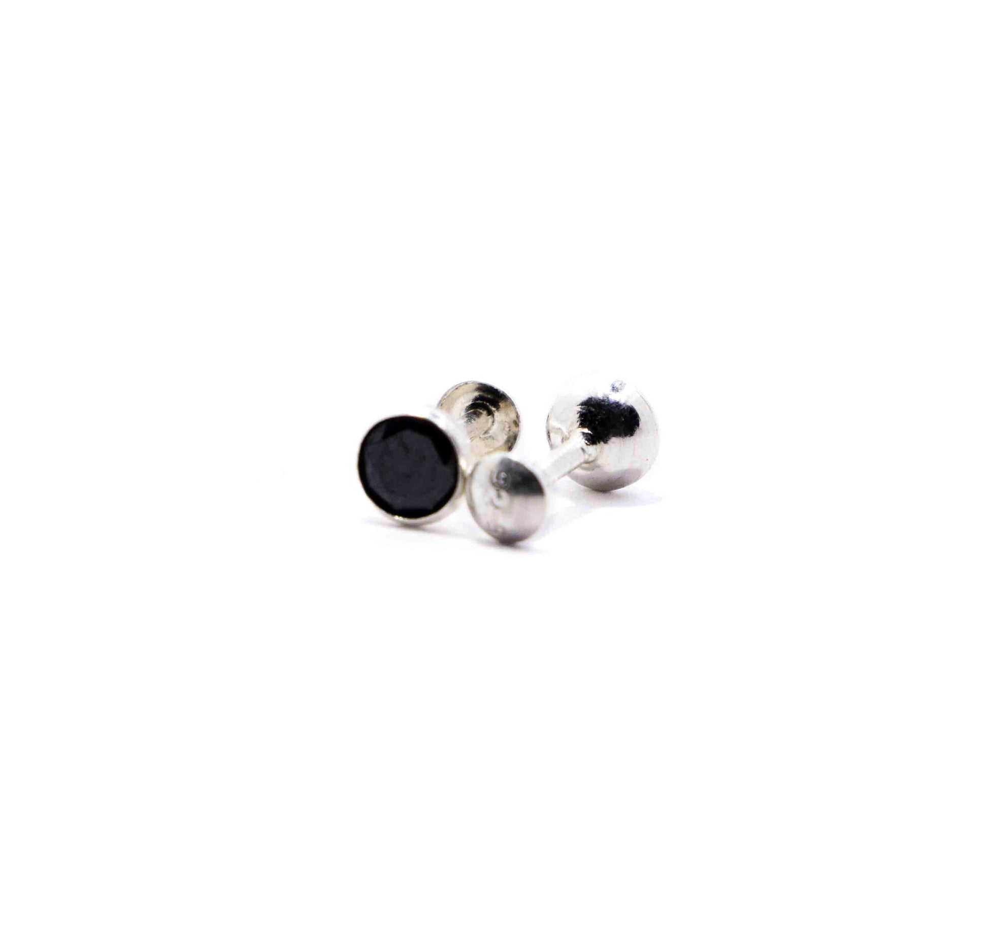 Black Dot Silver 925 Studs