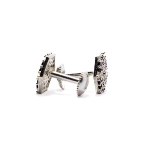 Studded Hexagon Chess Silver 925 Studs