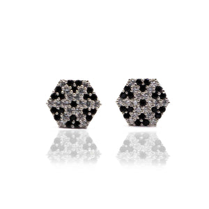 Studded Hexagon Chess Silver 925 Studs