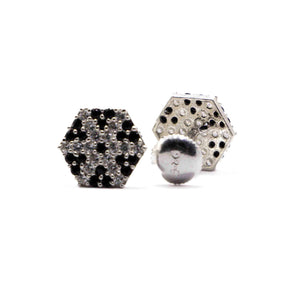 Studded Hexagon Chess Silver 925 Studs