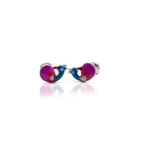 Gouldian finch Silver 925 Studs