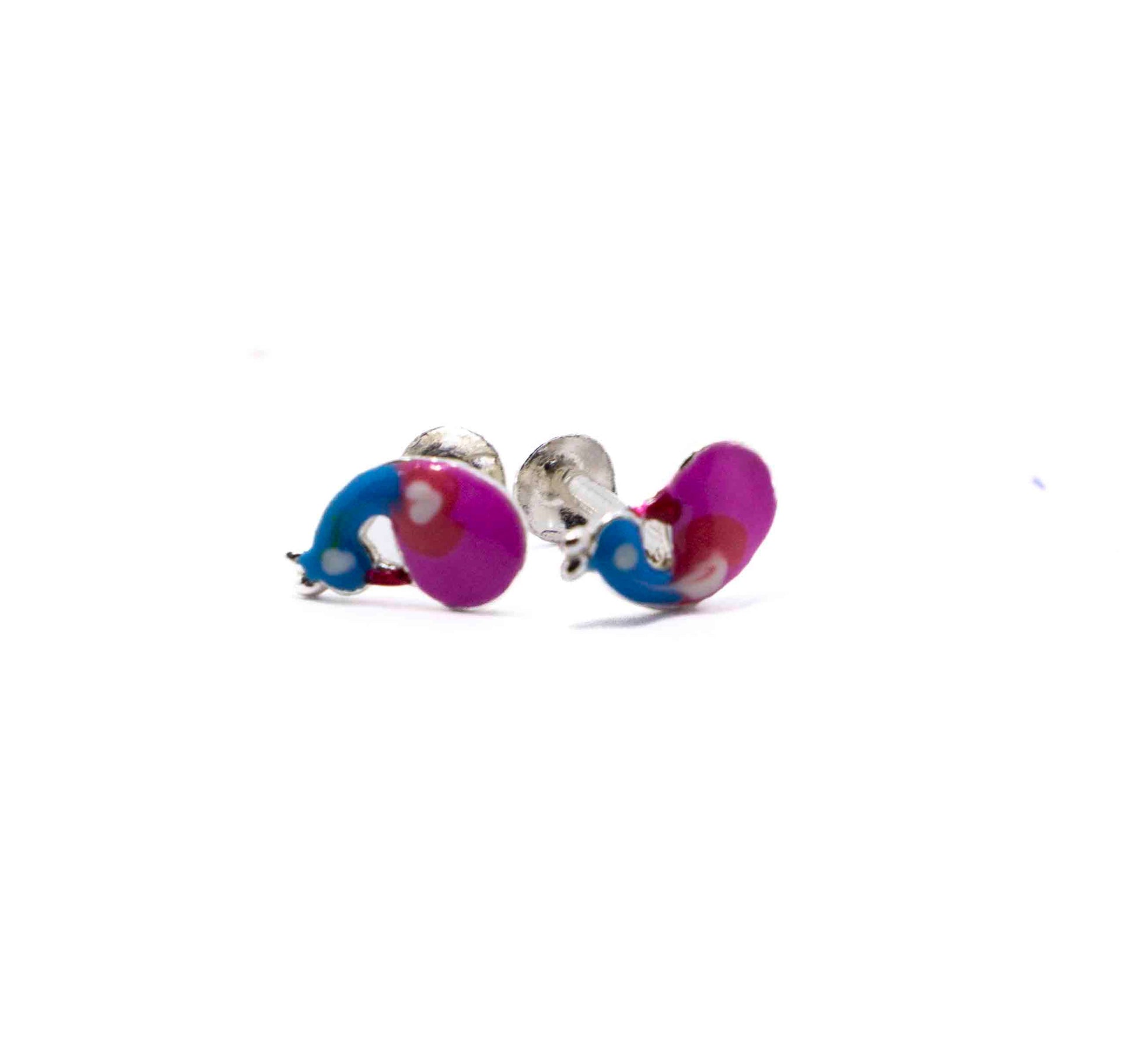 Gouldian finch Silver 925 Studs