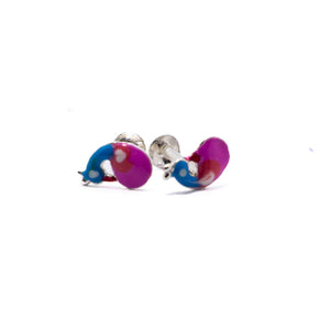 Gouldian finch Silver 925 Studs