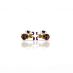 Yellow Cartoon Silver 925 Studs