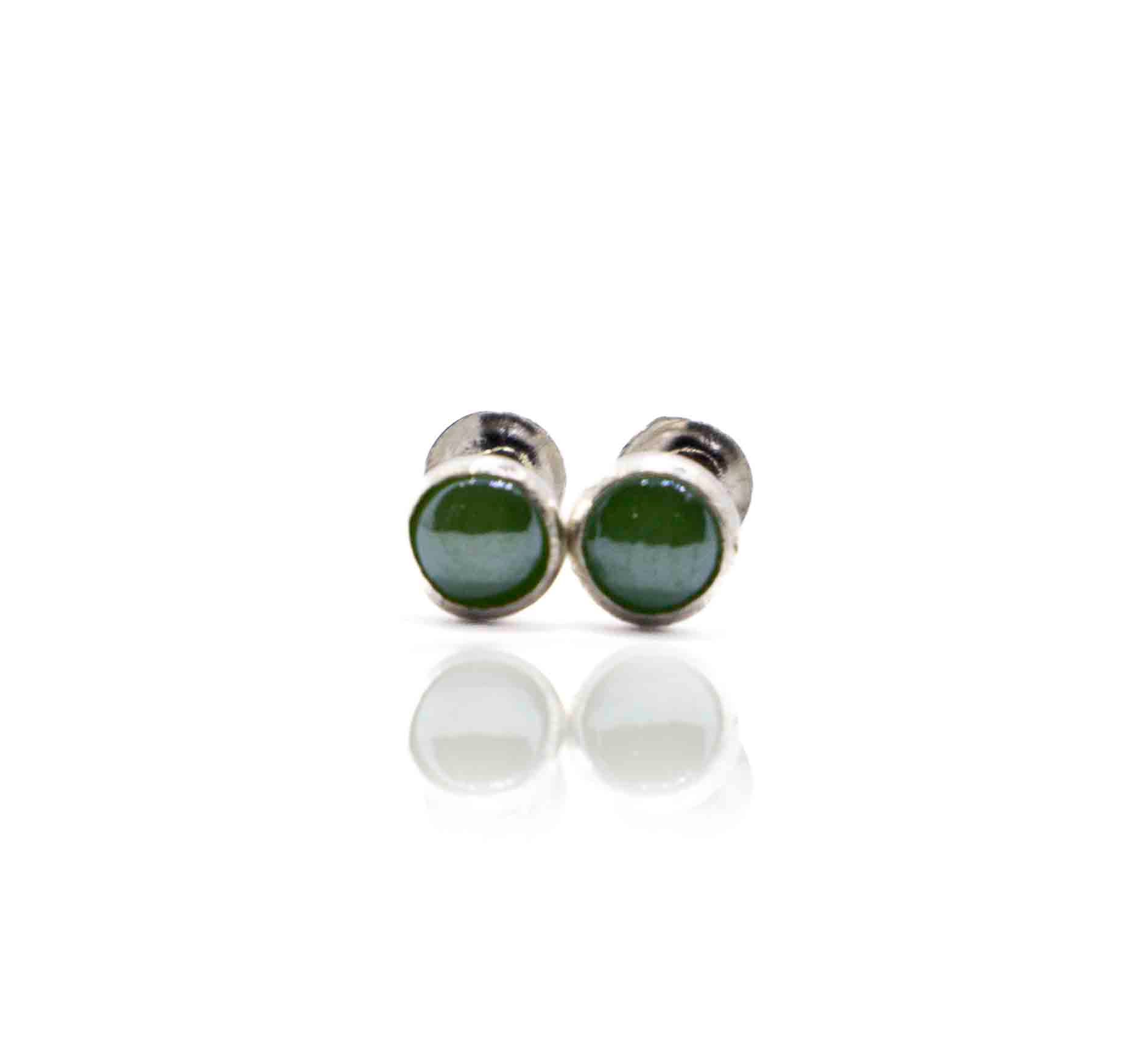 Green Stone Silver 925 Studs