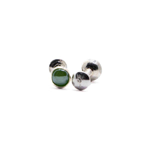 Green Stone Silver 925 Studs