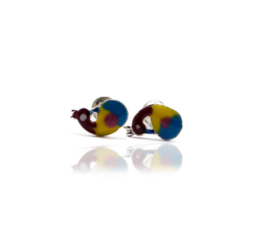 Rainbow Lorikeet Silver 925 Studs