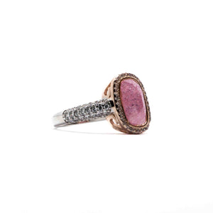 Korean Pink Marble Silver 925 Ring