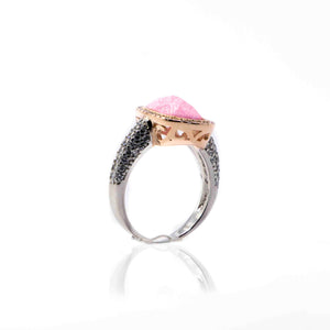 Korean Pink Marble Silver 925 Ring