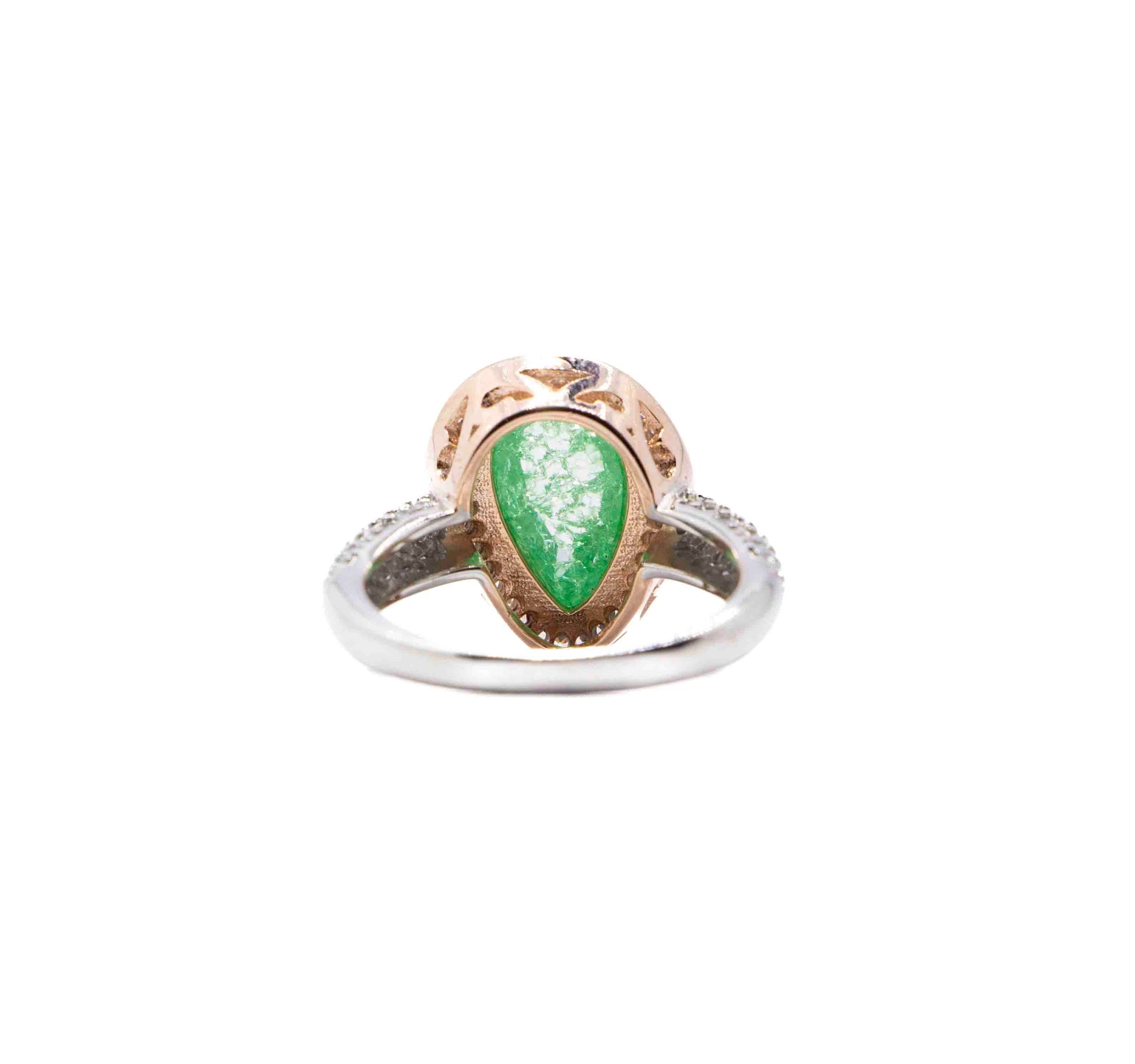 Korean Green Marble Silver 925 Ring