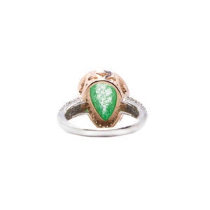 Korean Green Marble Silver 925 Ring