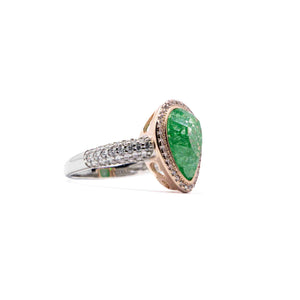 Korean Green Marble Silver 925 Ring