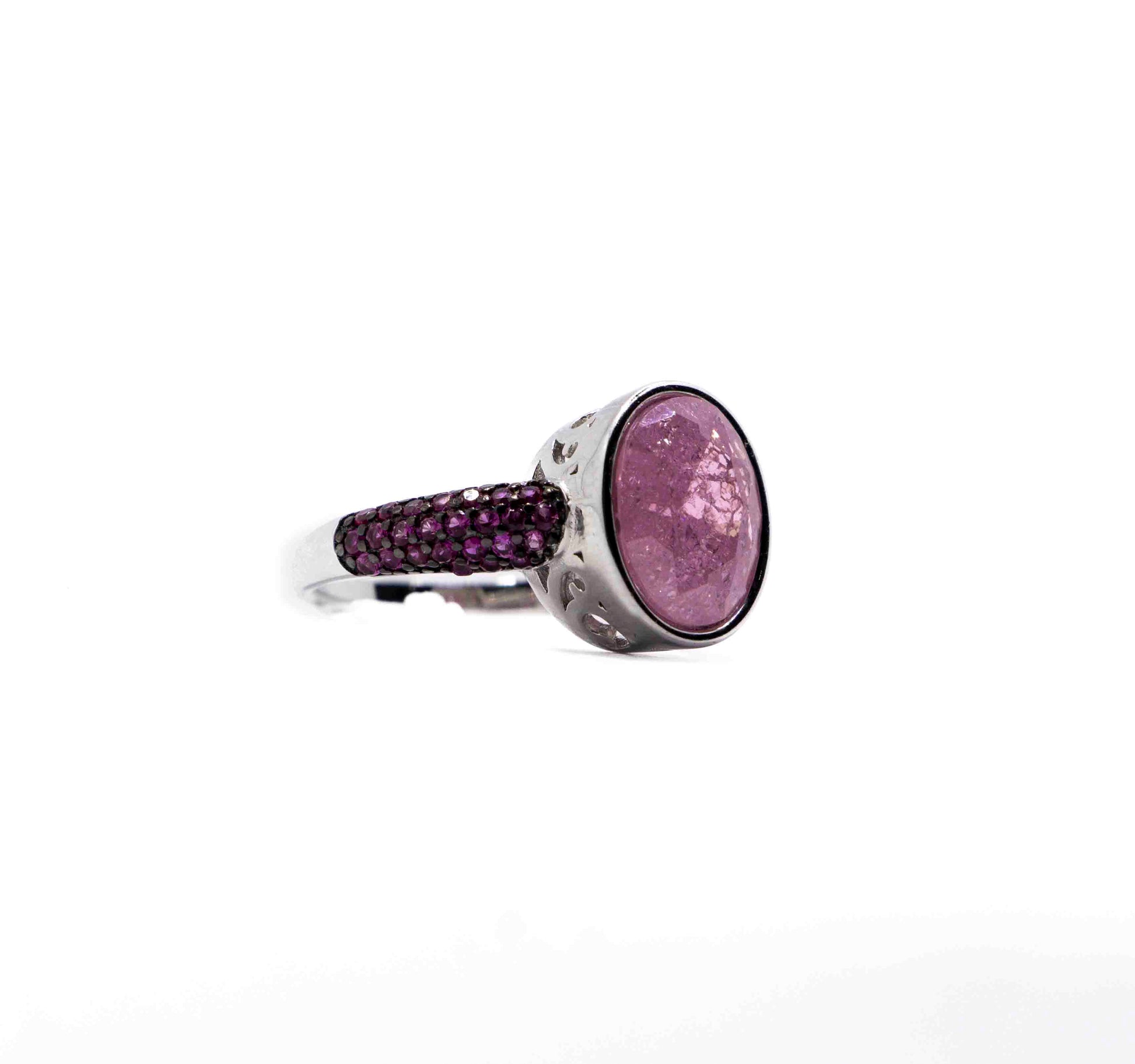 Korean Rouge Pink Marble Silver 925 Ring