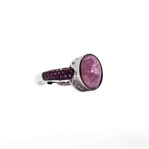 Korean Rouge Pink Marble Silver 925 Ring