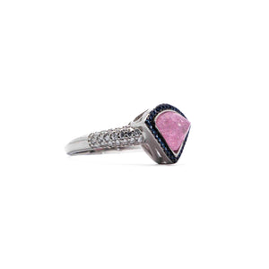 Korean Bubblegum Pink Marble Silver 925 Ring