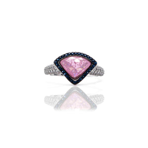 Korean Bubblegum Pink Marble Silver 925 Ring