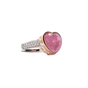 Korean Candy Pink Marble Silver 925 Ring