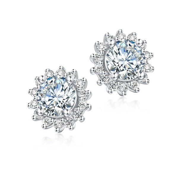 Cincinnati Moissanite Silver 925 Earrings