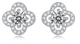 Fiona Moissanite Silver 925 Earrings