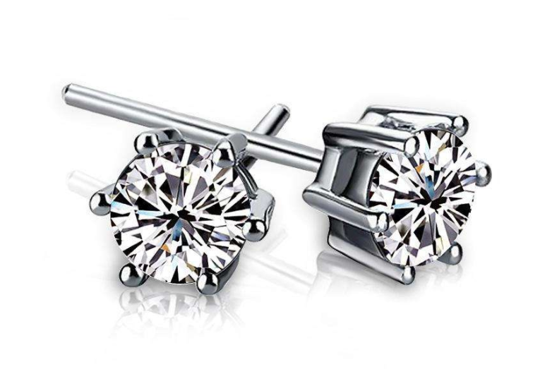 Beatrice Moissanite Silver 925 Studs