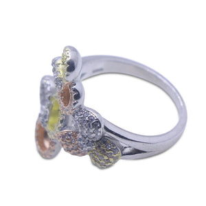 Rainbow Flower Silver 925 Ring