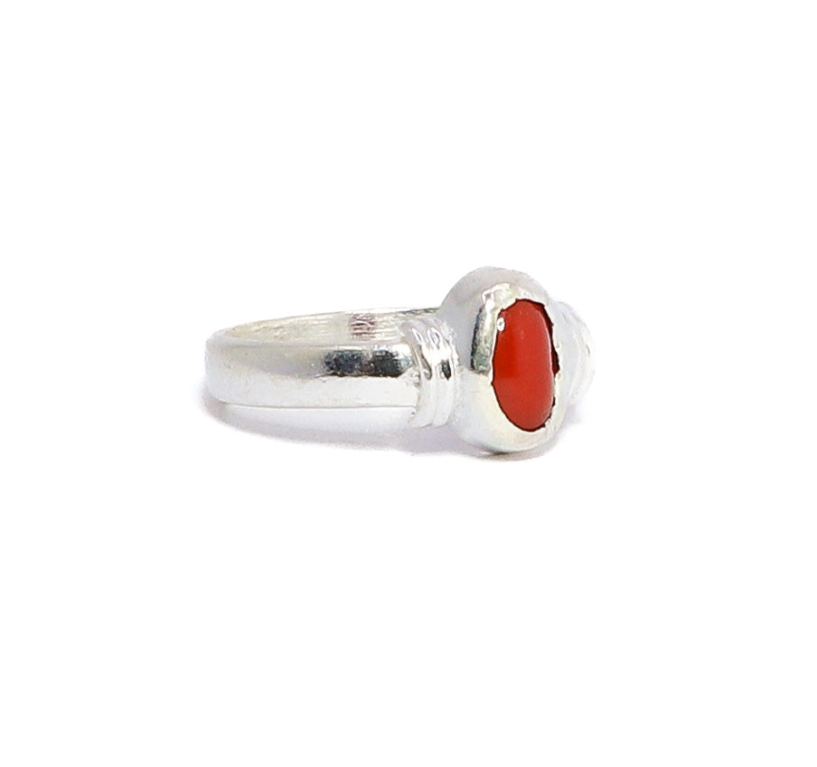 Scarlet Red Silver 925 Ring