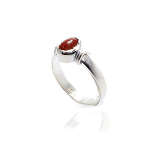 Scarlet Red Silver 925 Ring