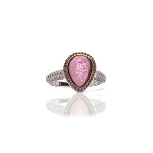 Pink Flame Silver 925 Ring