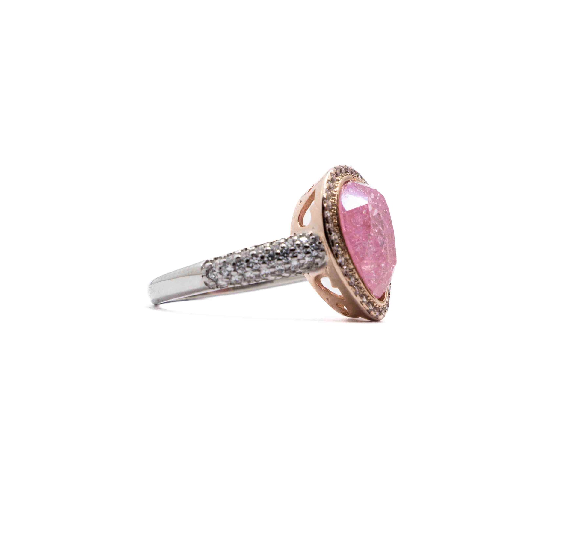 Pink Flame Silver 925 Ring