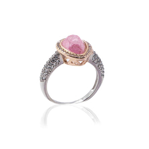 Pink Flame Silver 925 Ring