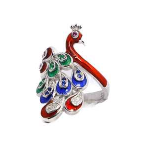 Colorful Mayur Silver 925 Ring