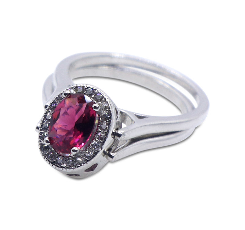 Rose Pink Silver 925 Ring