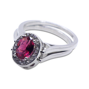 Rose Pink Silver 925 Ring